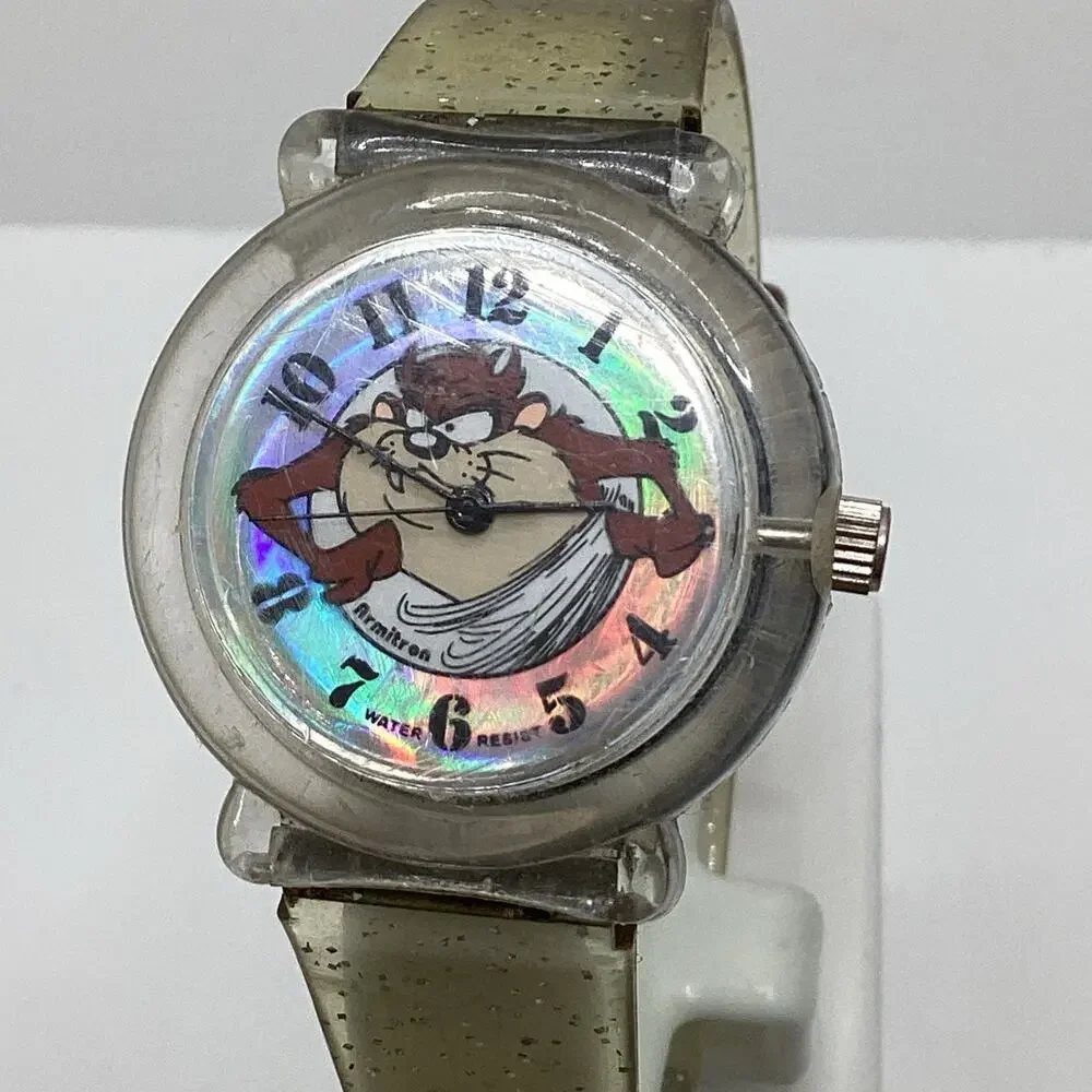 VINTAGE 1997 WARNER BROTHERS TASMANIAN DEVIL WRIST WATCH Works New Battery - Picture 1 of 7